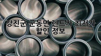 강진군 군동면 렌트카 최저가 할인 정보!